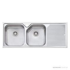 Oliveri Nu-Petite Topmount Double Bowl Sink 1250mm