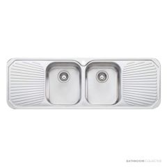 Oliveri Petite Topmount Double Bowl Sink 1430mm