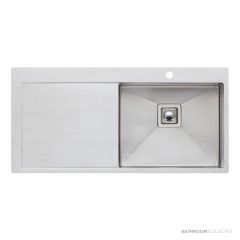 Oliveri Professional Series Topmount Single Bowl Sink 1040mm, Left Drainer, Stainless PR1122 1TH