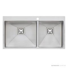 Oliveri Professional Series Topmount 1 & 3/4 Double Bowl Sink 955mm, Stainless PR1173 1TH