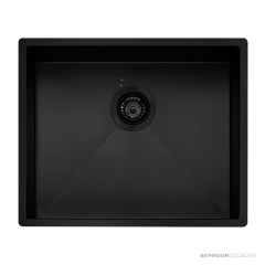 Oliveri Spectra Top, Flush & Under Mount Single Bowl Sink 540mm, Black SB50BK