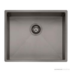 Oliveri Spectra Top, Flush & Under Mount Single Bowl Sink 540mm, Gunmetal SB50GM