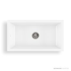 Oliveri Sicily Top & Under Mount Fireclay Farmhouse Single Bowl Sink 840mm