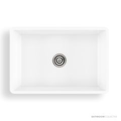 Oliveri Sicily Top & Under Mount Fireclay Farmhouse Single Bowl Sink 760mm