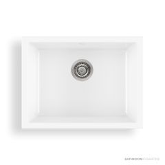 Oliveri Sicily Top & Under Mount Fireclay Mega Single Bowl Sink 610mm