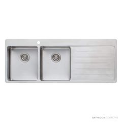 Oliveri Sonetto Topmount Double Bowl Sink 1300mm