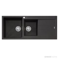 Oliveri Santorini Granite Topmount 1 & 3/4 Double Bowl Sink 1160mm