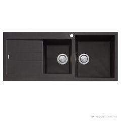 Oliveri Santorini Granite Topmount 1 & 3/4 Double Bowl Sink 1160mm