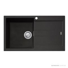 Oliveri Santorini Granite Topmount Single Bowl Sink with Overflow 860mm