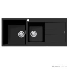 Oliveri Santorini Granite Topmount 1 & 3/4 Double Bowl Sink 1160mm