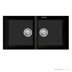 Oliveri Santorini Granite Undermount Double Bowl Sink 860mm