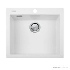 Oliveri Santorini Granite Topmount Large Single Bowl Sink 600mm