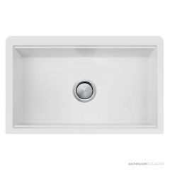 Oliveri Santorini Granite Undermount Farmhouse Single Bowl Sink 838mm