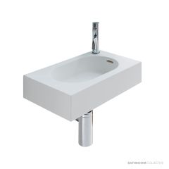 Omvivo Arki Mini 470mm Wall Basin, Matt White ARVSS470C