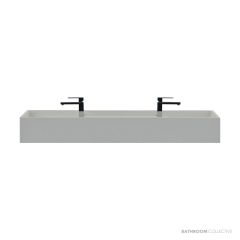 Omvivo CDesign 1330mm Double Wall Basin, Matt White CDVSS1330DBL