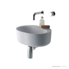 Omvivo Lilli 400mm Wall Basin, Matt White LIVSS400