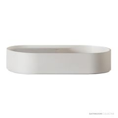 Omvivo Lune 750mm Wall Basin, Right Bowl, Matt White LUVSS750RHB