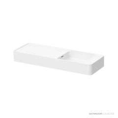 Omvivo Mod 900mm Wall Basin, Right Bowl, Matt White MOVSS900RHB