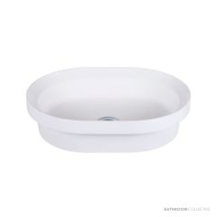 Omvivo Père Oval Above Counter Basin, Matt White PESSOVAC
