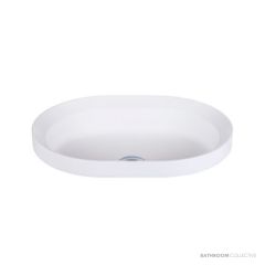 Omvivo Père Oval Semi Inset Basin, Matt White PESSOVSI