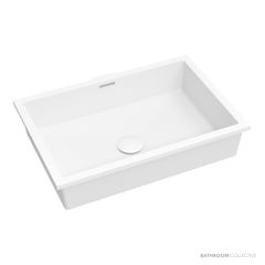 Omvivo Sub Rectangular 450mm Undermount Basin, Matt White SUB-REC450