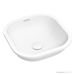 Omvivo Sub Smooth Square 330mm Undermount Basin, Matt White SUB-SMSQ330