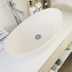 Pietra Bianca Mila 550mm Stone Above Counter Basin PB3020