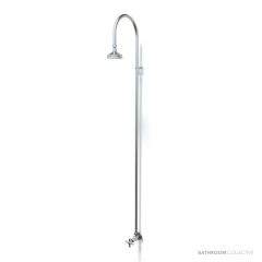 Rainware 2002 Bribie Wall Outdoor Shower With Cold Tap only and Garden Tap - Back Inlet