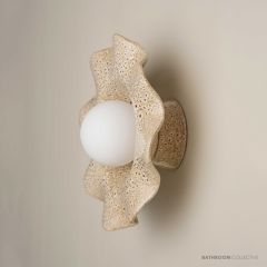 Robert Gordon Pottery Pearl Wall Sconce White Ochre 225402