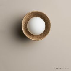 Robert Gordon Pottery Bowl Wall Sconce White Ochre 225702