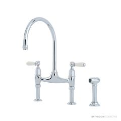 Shaws by Perrin & Rowe Pendleton Kitchen Mixer with Spray Rinse - Chrome AUSH.4173CPWPC