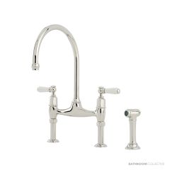 Shaws by Perrin & Rowe Pendleton Kitchen Mixer with Spray Rinse - Polished Nickel AUSH.4173NIWPC