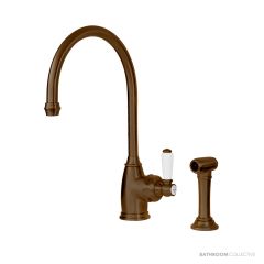 Shaws by Perrin & Rowe Yarrow Kitchen Mixer with Spray Rinse - English Bronze AUSH.4346EBWPC