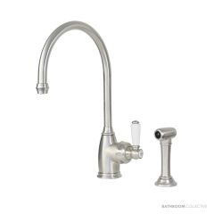 Shaws by Perrin & Rowe Yarrow Kitchen Mixer with Spray Rinse - Pewter AUSH.4346PFWPC