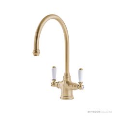 Shaws by Perrin & Rowe Ribble Kitchen Mixer - Satin Brass AUSH.4460SBWPC