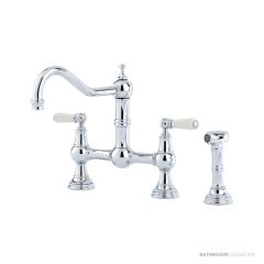 Shaws by Perrin & Rowe Hambleton Kitchen Mixer with Spray Rinse - Chrome AUSH.4756CPWPC
