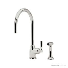 Shaws by Perrin & Rowe Roeburn Kitchen Mixer with Spray Rinse - Polished Nickel AUSH.4846NI