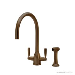 Shaws by Perrin & Rowe Silverdale Kitchen Mixer with Spray Rinse - English Bronze AUSH.4866EB