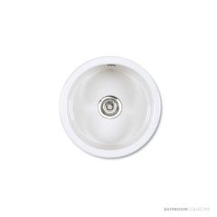 Shaws of Darwen Round Sink, White SCRO460WH