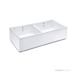 Shaws of Darwen Shaker Double 900 Butler Sink, White SCSH900WH
