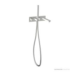 Sussex Suba Bath Mixer System Lh With Hand Shower 210mm BBMS210LH