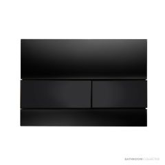 TECE Square Glass Flush Button, Black Glass, Black Buttons 9.240.809
