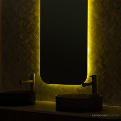 Basin Lab Illumi Coloured Backlit Halo Mirror, Rectangle 900mm x 500mm MIREC9X5
