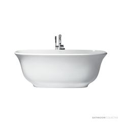 Victoria & Albert Amiata 1650mm Stone Freestanding Bath, Gloss White AMT-N-SW-NO