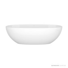 Victoria & Albert Barcelona 1800mm Stone Freestanding Bath, Gloss White BA3-N-SW-NO