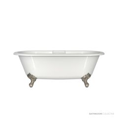 Victoria & Albert Cheshire 1744mm Stone Bath with Ball + Claw Feet, Brushed Nickel CHE-N-SW-NO+FT-CHE-BN