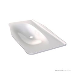 Victoria & Albert Mandello 114 Solo Stone Undermount Basin 1145 x 579 x 185mm, with Overflow and No Taphole, Gloss White DB-MAN-N-114-IO