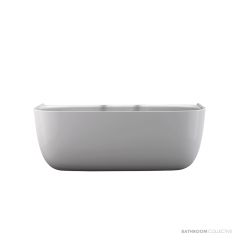 Victoria & Albert Eldon 1749mm Stone Back to Wall Bath, Gloss White ELD-N-SW-NO