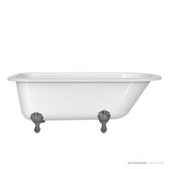 Victoria & Albert Hampshire 1500mm Stone Bath with Ball + Claw Feet, Polished Chrome HA1-N-SW-NO+FT-HAM-PC