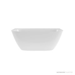 Victoria & Albert Lussari 1600mm Stone Back to Wall Bath, Gloss White LU4-N-SW-NO